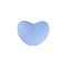 Silicone Beads, DIY Nursing Necklaces Making, Heart, Cornflower Blue, 17x20mm