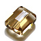 Imitation Austrian Crystal Beads, Grade AAA, K9 Glass, Faceted, Rectangle, Gold, 6x8x4mm, Hole: 0.7~0.9mm