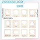 12Pcs MDF Geometric Shape Template&nbsp;DIY-UN0007-96B-2