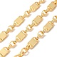 Rack Plating Brass Ring & Rectangle Link Chains&nbsp;CHC-I040-03G-1