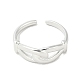 Double Knot Brass Open Cuff Ring for Women&nbsp;RJEW-A040-05P-2