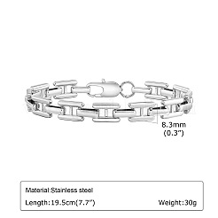 304 Stainless Steel Link Chain Bracelets for Men&nbsp;WGDE8BC-01