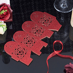 10Pcs Laser Cut Paper Hollow Out Heart & Flowers Candy Boxes&nbsp;CON-TA0001-10D