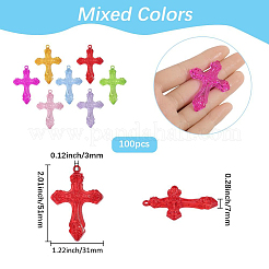 100Pcs Transparent Resin Pendants&nbsp;RESI-SP0001-20