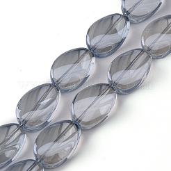 Transparent Electroplate Glass Bead Strands&nbsp;EGLA-C001-M