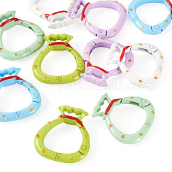 10Pcs 5 Colors Alloy Spring Gate Rings&nbsp;FIND-TA0008-59A