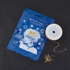 DIY Paperclip Chain Jewelry Making Kits&nbsp;DIY-SC0014-49G