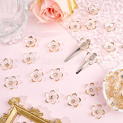 50Pcs Transparent Resin Sakura Flower Bead Caps&nbsp;RESI-SC0006-97