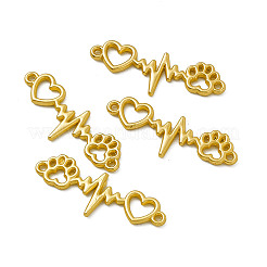 Rack Plating Alloy Connector Charms&nbsp;PALLOY-M202-08MG