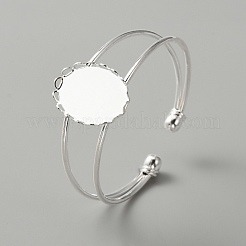 Alloy Double Wire Cuff Bangle Makings&nbsp;FIND-WH0126-156P