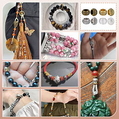160Pcs 4 Colors Tibetan Style Alloy European Beads&nbsp;FIND-PH0038-91