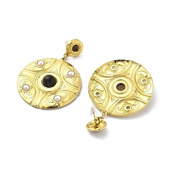 304 Stainless Steel Natural Tiger Eye Boho Stud Earrings&nbsp;EJEW-S244-01G-I
