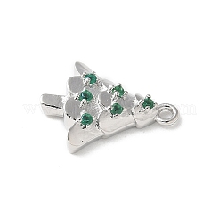 Brass Micro Pave Cubic Zirconia Pendants&nbsp;KK-P290-47A-P