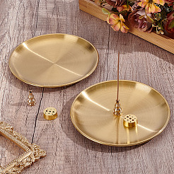 2Pcs Brass Incense Burner Holder&nbsp;AJEW-ME0004-07G