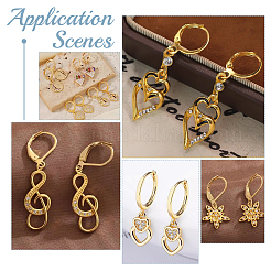 Brass Leverback Earring Findings&nbsp;KK-UN0005-05
