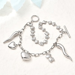 304 Stainless Steel Double-strand Bracelets&nbsp;BJEW-G758-01P