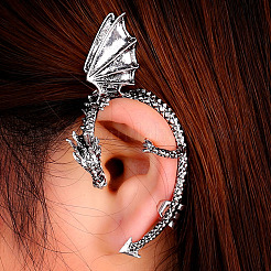 Alloy Dragon Cuff Earrings&nbsp;EJEW-C046-02AS