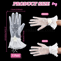 Polyester Lace Gloves for Bride&nbsp;AJEW-WH0609-860