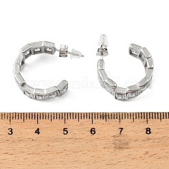 304 Stainless Steel & Clear Cubic Zirconia Stud Earrings&nbsp;SA-G003-02P
