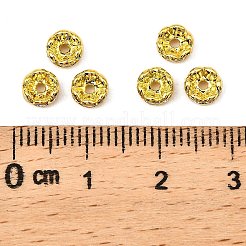 Brass Rhinestone Spacer Beads&nbsp;RB-A014-L5mm-01G-NF