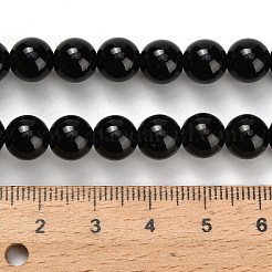 Natural Black Onyx(Dyed & Heated) Beads Strands&nbsp;G-H329-C06-8mm