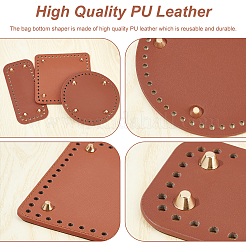 3Pcs 3 Style PU Leather Knitting Crochet Bags Nail Bottom Shaper Pad&nbsp;FIND-AR0001-72