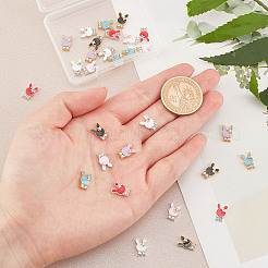 30Pcs 6 Colors Alloy Clear Rhinestone Cabochons&nbsp;FIND-OC0001-67