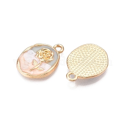 Rack Plating Alloy Enamel Pendants&nbsp;ENAM-N056-409A