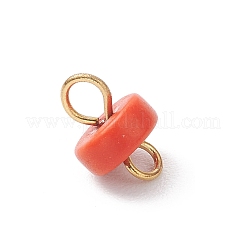 Disc Dyed Synthetic Turquoise Heishi Connector Charms&nbsp;PALLOY-JF04247-02