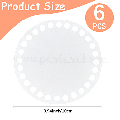 6Pcs Flat Round Acrylic Sheet&nbsp;MACR-CP0001-01B