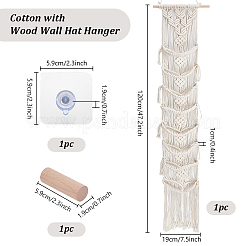 1Pc Cotton with Wood Wall Hat Hanger&nbsp;ODIS-PH0001-77
