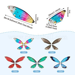 5 Sets 5 Colors Transparent Resin Pendants&nbsp;RESI-TA0001-79