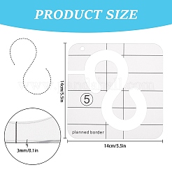 Transparent Acrylic Sewing Template&nbsp;DIY-GF0002-86