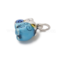 S999 Fine Silver Enamel Charms&nbsp;STER-D300-22AS