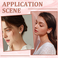 12Pcs 6 Styles Brass Micro Pave Clear Cubic Zirconia Ear Cuff Findings&nbsp;KK-BBC0022-22