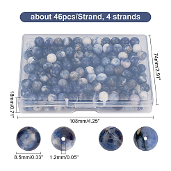 4 Strands Natural Sodalite Beads Strands&nbsp;G-CA0001-11