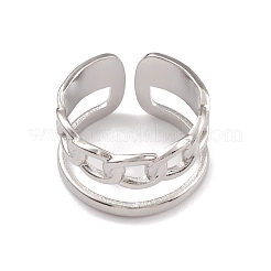 Non-Tarnish 304 Stainless Steel Cuff Rings&nbsp;RJEW-G285-83P