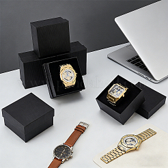 Striped Textured Cardboard Watch Packing Boxes&nbsp;LS-CON-WH0100-71B