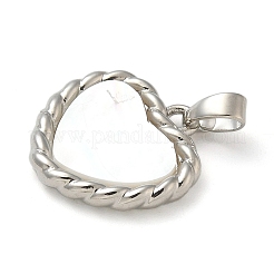 Rack Plating Brass Pave Shell Pendants&nbsp;KK-K392-52P