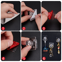 15 Sets Acrylic Diamond Hook Hangers for Jewelry Necklace&nbsp;FIND-GA0003-46