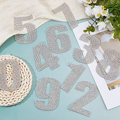 Number 0~9 Hotfix Rhinestone&nbsp;AJEW-FH0006-34
