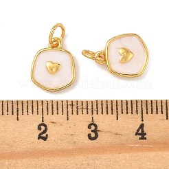 Brass Enamel Pendants&nbsp;KK-K364-25B-02