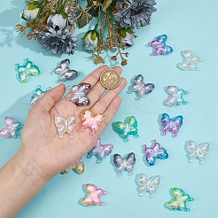 24Pcs 6 Styles UV Plating Opaque Acrylic Beads&nbsp;FIND-GO0004-08
