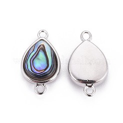 Natural Abalone Shell/Paua ShellShell Links Connectors&nbsp;BSHE-F011-10P