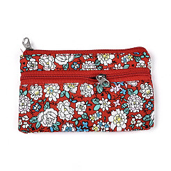 Flower Pattern Cotton Cloth Wallets&nbsp;AJEW-N003-07