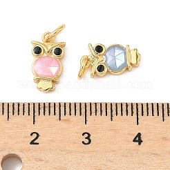 Rack Plating Brass & Shell Pendants&nbsp;KK-I357-06G