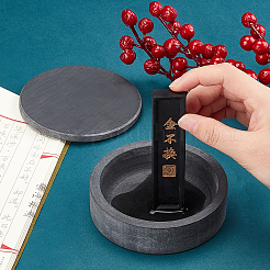 2Pcs 2 Style Stone Calligraphy Inkstone and Rectangle Inker&nbsp;AJEW-PH0003-52