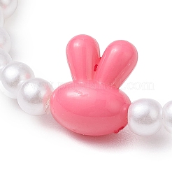 Easter Rabbit Acrylic Beaded Stretch Bracelets&nbsp;BJEW-JB11292