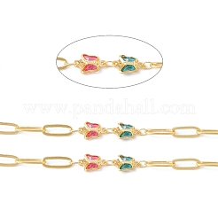 Handmade Brass Butterfly & Oval Link Chain&nbsp;CHC-E025-41G