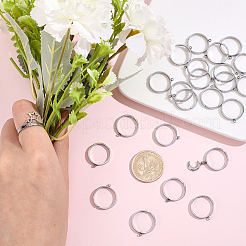 24Pcs 304 Stainless Steel Finger Ring Settings&nbsp;STAS-BBC0010-09A